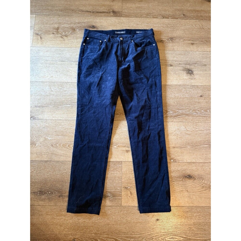 Slate & Stone Mens Blue Corduroy Standard Slim Straight Leg Pants Size 33 x 32